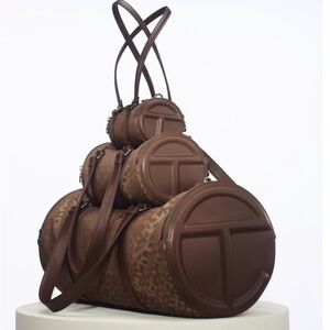 Medium Jacquard Telfar Duffle | Chocolate Monogram - 💯 Authentic
